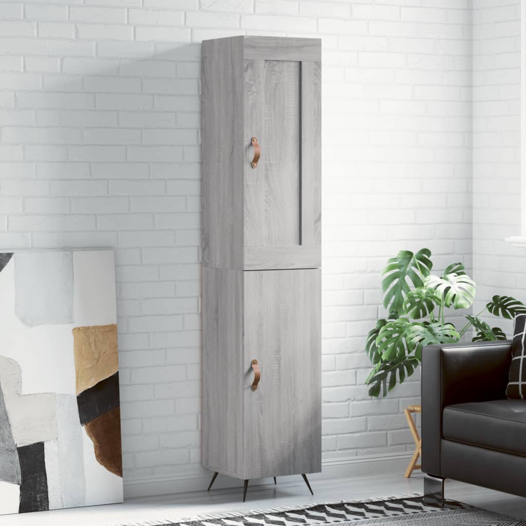 vidaXL Hoge kast 34,5x34x180 cm bewerkt hout wit
