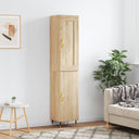 vidaXL Hoge kast 34,5x34x180 cm bewerkt hout betongrijs