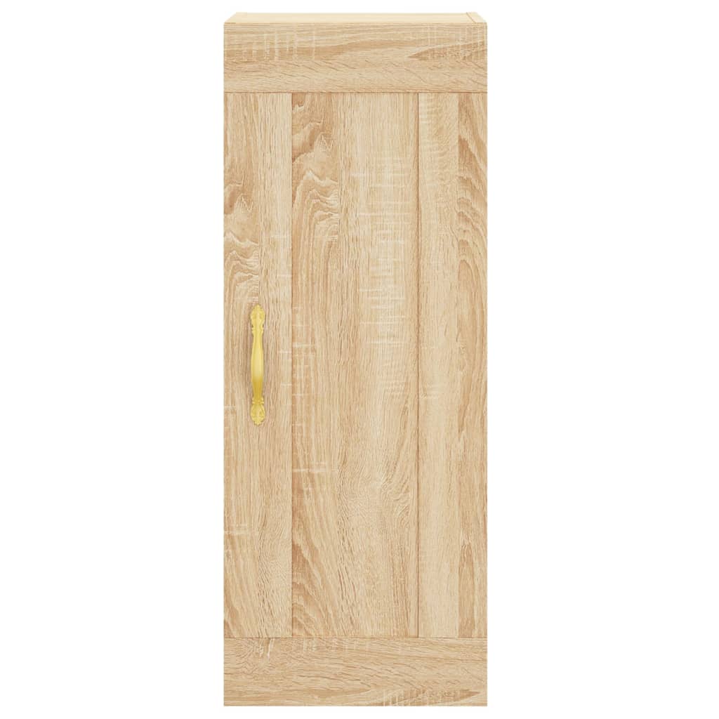 vidaXL Hoge kast 34,5x34x180 cm bewerkt hout betongrijs