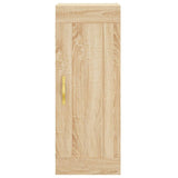 vidaXL Hoge kast 34,5x34x180 cm bewerkt hout betongrijs
