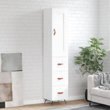 vidaXL Hoge kast 34,5x34x180 cm bewerkt hout wit