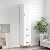 vidaXL Hoge kast 34,5x34x180 cm bewerkt hout wit