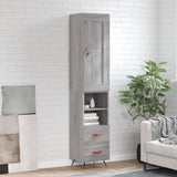 vidaXL Hoge kast 34,5x34x180 cm bewerkt hout wit