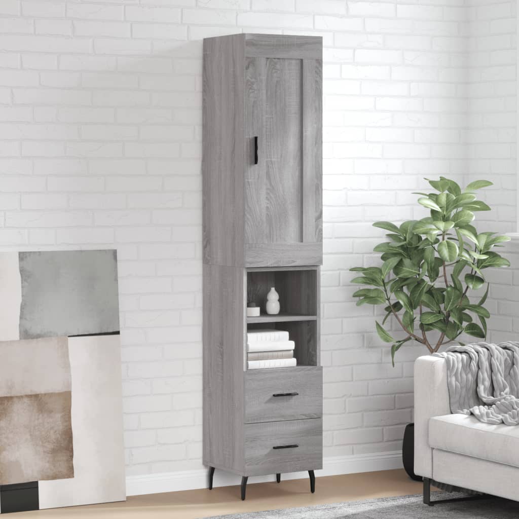 vidaXL Tall cabinet 34.5x34x180 cm engineered wood white