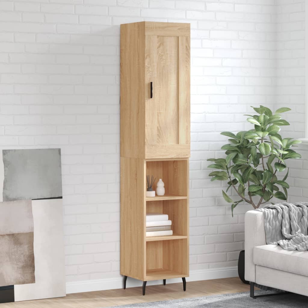 vidaXL Tall cabinet 34.5x34x180 cm engineered wood white