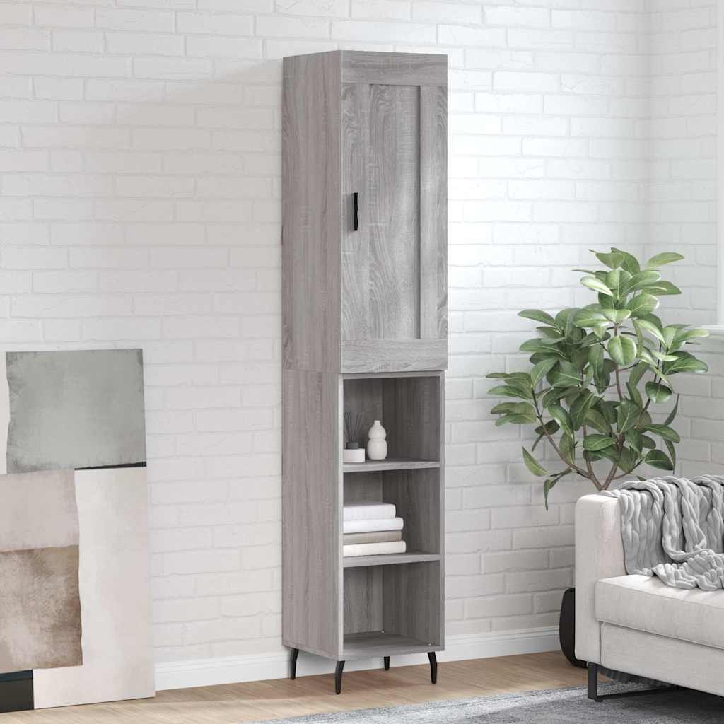 vidaXL Tall cabinet 34.5x34x180 cm engineered wood white
