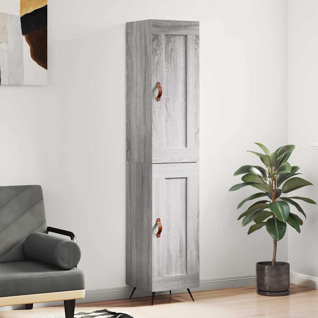 vidaXL Hoge kast 34,5x34x180 cm bewerkt hout wit