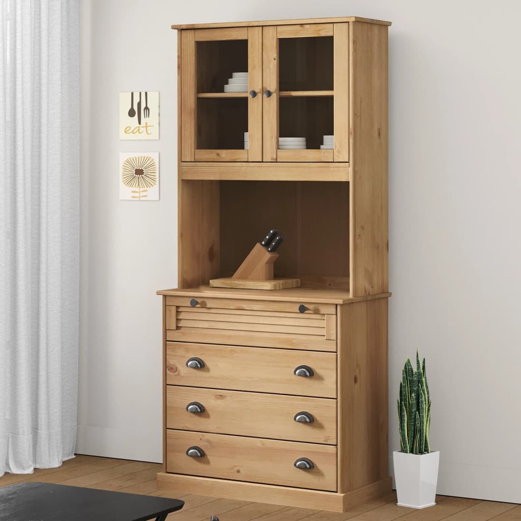 vidaXL Hoge kast VIGO 78x40x175 cm massief grenenhout
