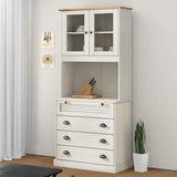 vidaXL Hoge kast VIGO 78x40x175 cm massief grenenhout