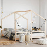 vidaXL Kids Bed Frame 2x(80x200) cm Solid Pine Wood