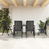 vidaXL 5-piece Garden Dining Set aluminium black