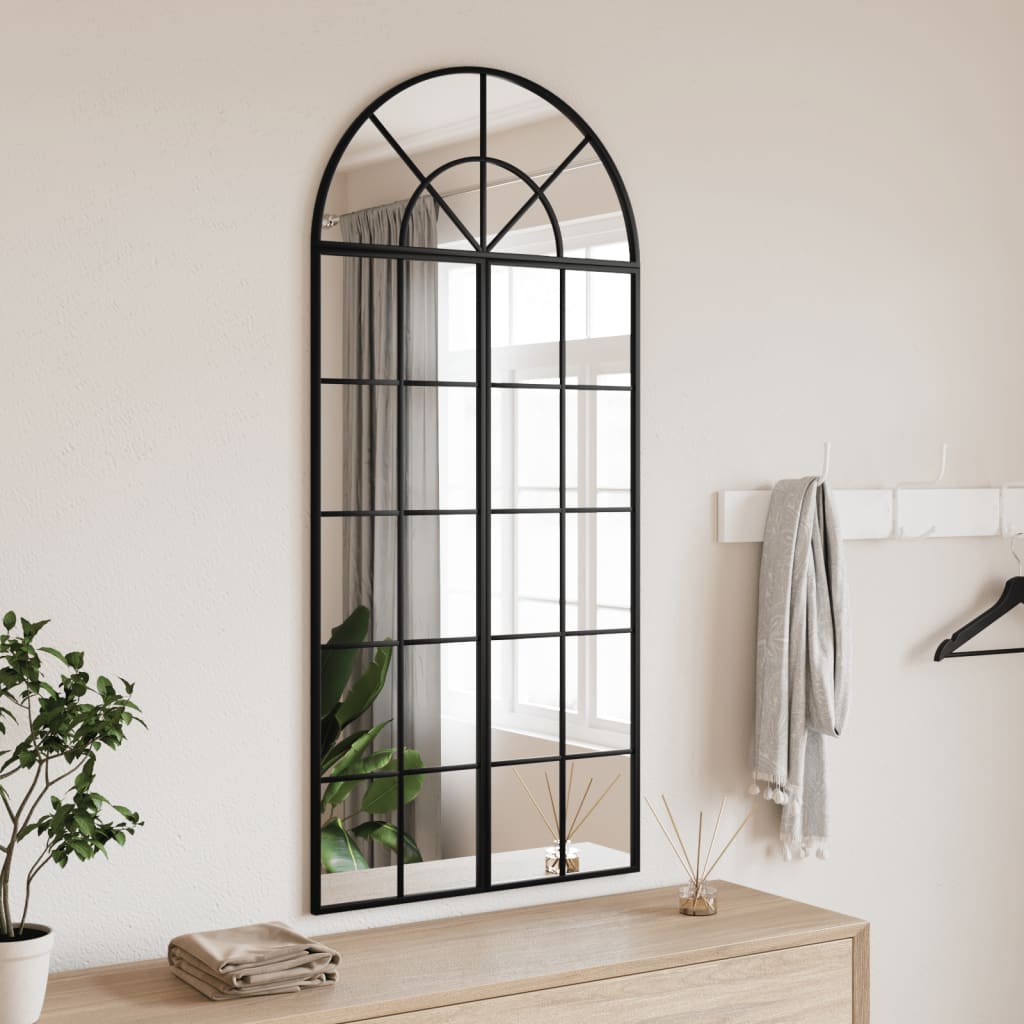 vidaXL Arch Wall Mirror 60x70 cm Iron Black