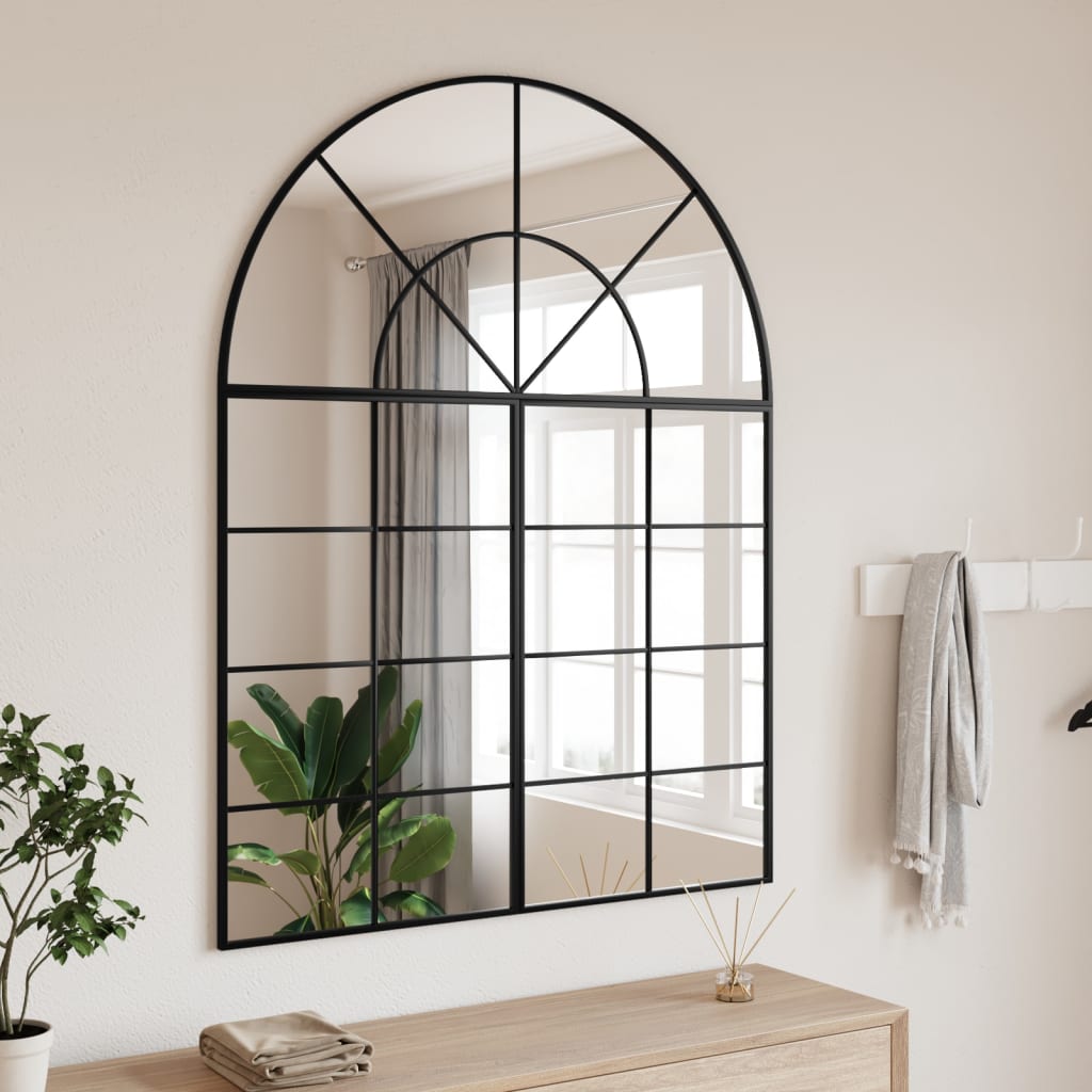 vidaXL Arch Wall Mirror 60x70 cm Iron Black