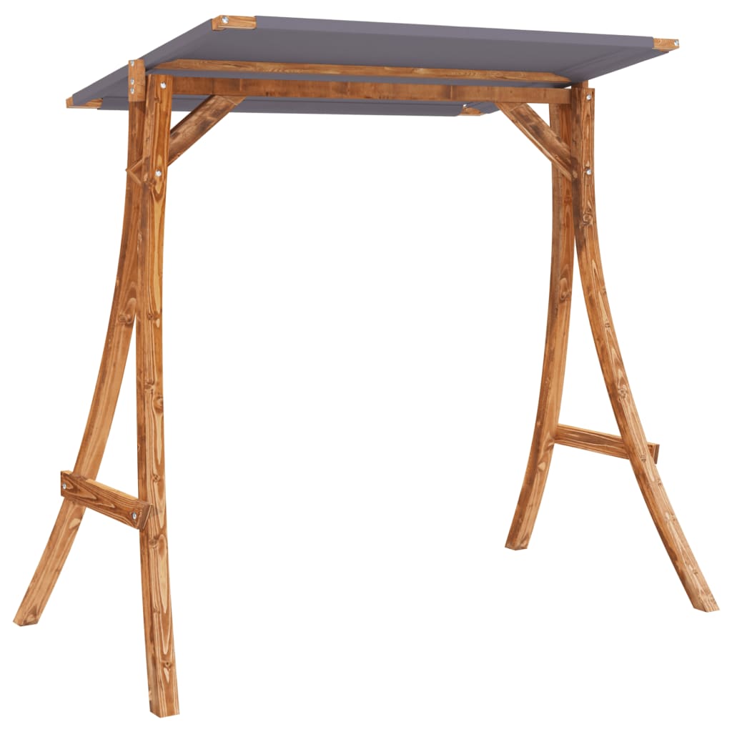 vidaXL Schommelbank met luifel vurenhout met teak afwerking