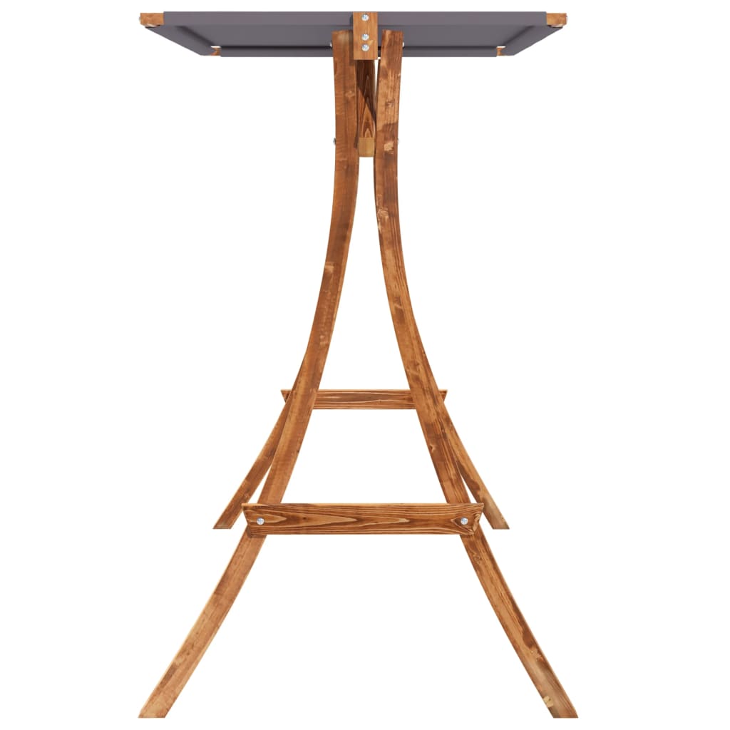 vidaXL Schommelbank met luifel vurenhout met teak afwerking