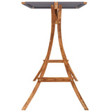 vidaXL Schommelbank met luifel vurenhout met teak afwerking