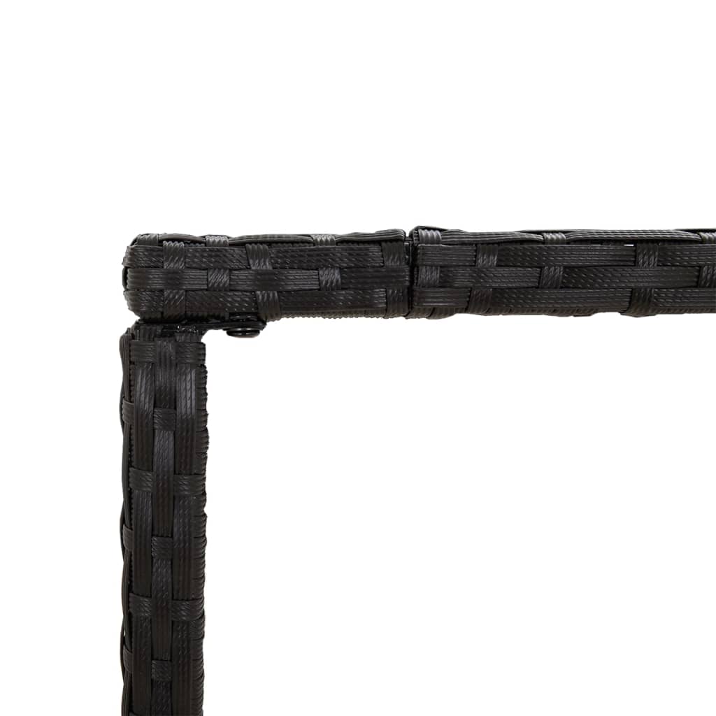 vidaXL 5-delige Tuinbarset met kussens poly rattan zwart