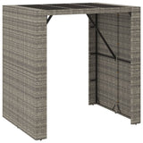 vidaXL 5-delige Tuinbarset met kussens poly rattan bruin
