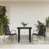 vidaXL 3-piece Garden Lounge Set Textilene and Steel Black
