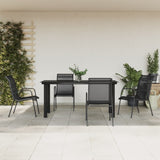vidaXL 3-piece Garden Lounge Set Textilene and Steel Black