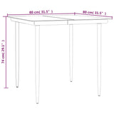 vidaXL 3-Piece Garden Dining Set Textilene and Steel Black