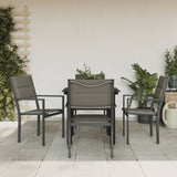 vidaXL 3-Piece Garden Dining Set Textilene and Steel Black