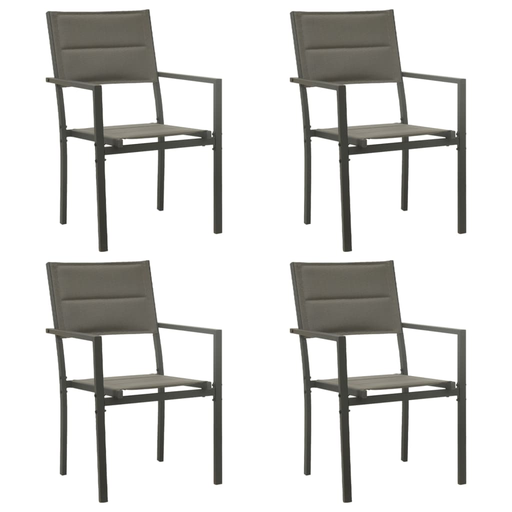 vidaXL 3-Piece Garden Dining Set Textilene and Steel Black