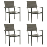 vidaXL 3-Piece Garden Dining Set Textilene and Steel Black