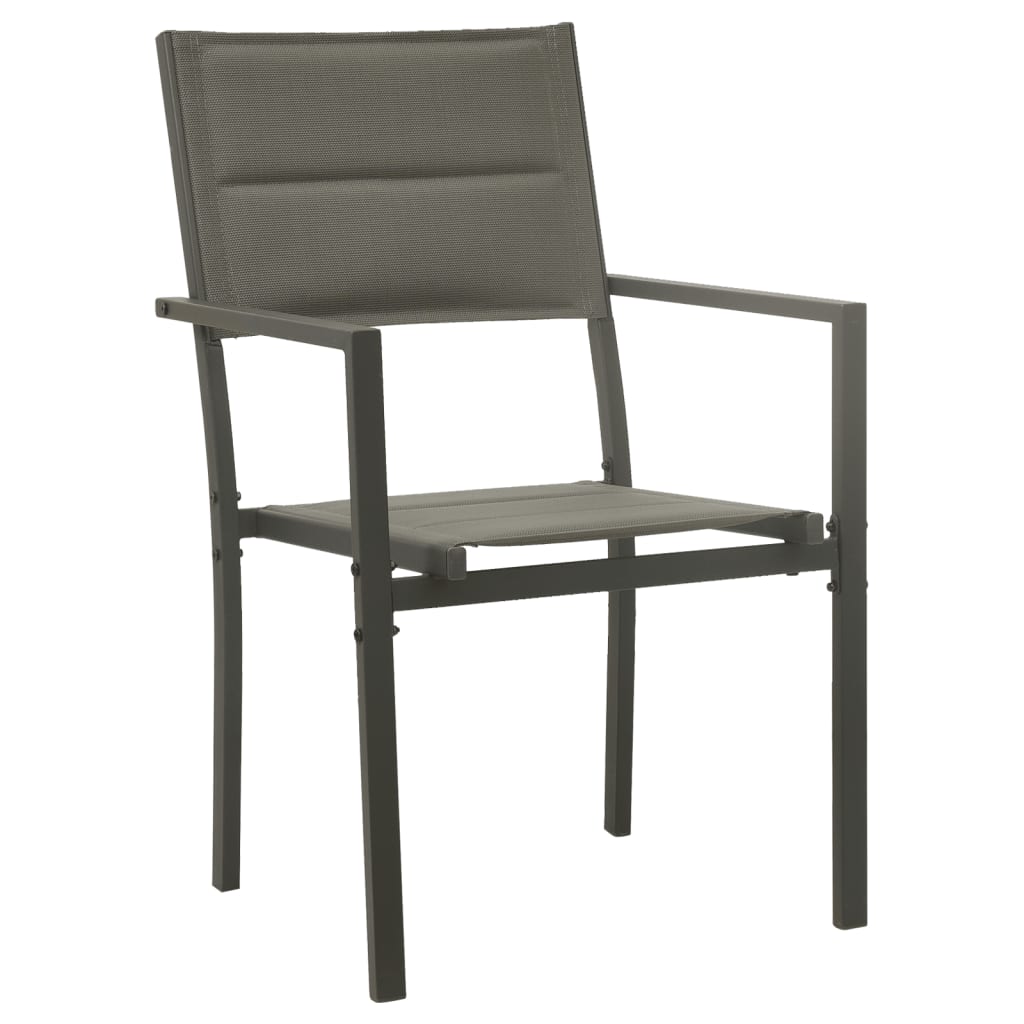 vidaXL 3-Piece Garden Dining Set Textilene and Steel Black