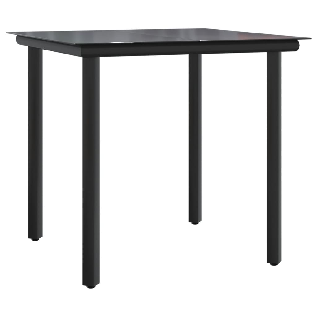 vidaXL 3-Piece Garden Dining Set Textilene and Steel Black