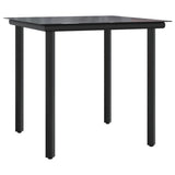vidaXL 3-Piece Garden Dining Set Textilene and Steel Black