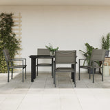 vidaXL 3-Piece Garden Dining Set Textilene and Steel Black