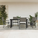 vidaXL 3-Piece Garden Dining Set Textilene and Steel Black