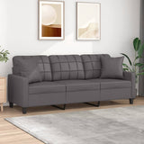 vidaXL Tweezitsbank met sierkussens 120 cm kunstleer zwart