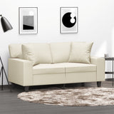 vidaXL Tweezitsbank met sierkussens 120 cm kunstleer zwart