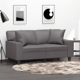 vidaXL Tweezitsbank met sierkussens 120 cm kunstleer zwart
