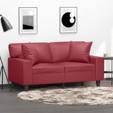 vidaXL Tweezitsbank met sierkussens 120 cm kunstleer zwart