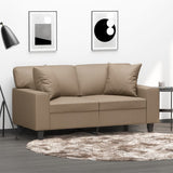 vidaXL Tweezitsbank met sierkussens 120 cm kunstleer zwart