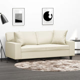 vidaXL Tweezitsbank met sierkussens 120 cm kunstleer zwart