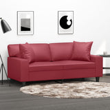 vidaXL Tweezitsbank met sierkussens 120 cm kunstleer zwart