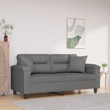 vidaXL Tweezitsbank met kussens 120 cm microvezelstof taupe