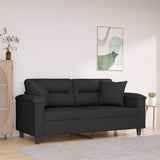 vidaXL Tweezitsbank met kussens 120 cm microvezelstof taupe