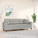 vidaXL Tweezitsbank met kussens 120 cm microvezelstof taupe