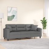vidaXL Tweezitsbank met kussens 120 cm microvezelstof taupe