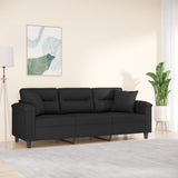 vidaXL Tweezitsbank met kussens 120 cm microvezelstof taupe
