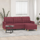vidaXL Three-Seater Sofa with Footstool 180 cm Fabric Light Grey
