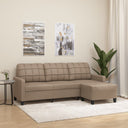 vidaXL Three-Seater Sofa with Footrest 180 cm Artificial Leather Black