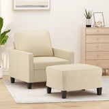 vidaXL Fauteuil avec banque de rangement 60 cm gris gris