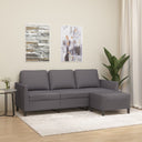 vidaXL Three-Seater Sofa with Footrest 180 cm Artificial Leather Black