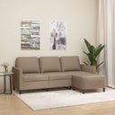 vidaXL Three-Seater Sofa with Footrest 180 cm Artificial Leather Black